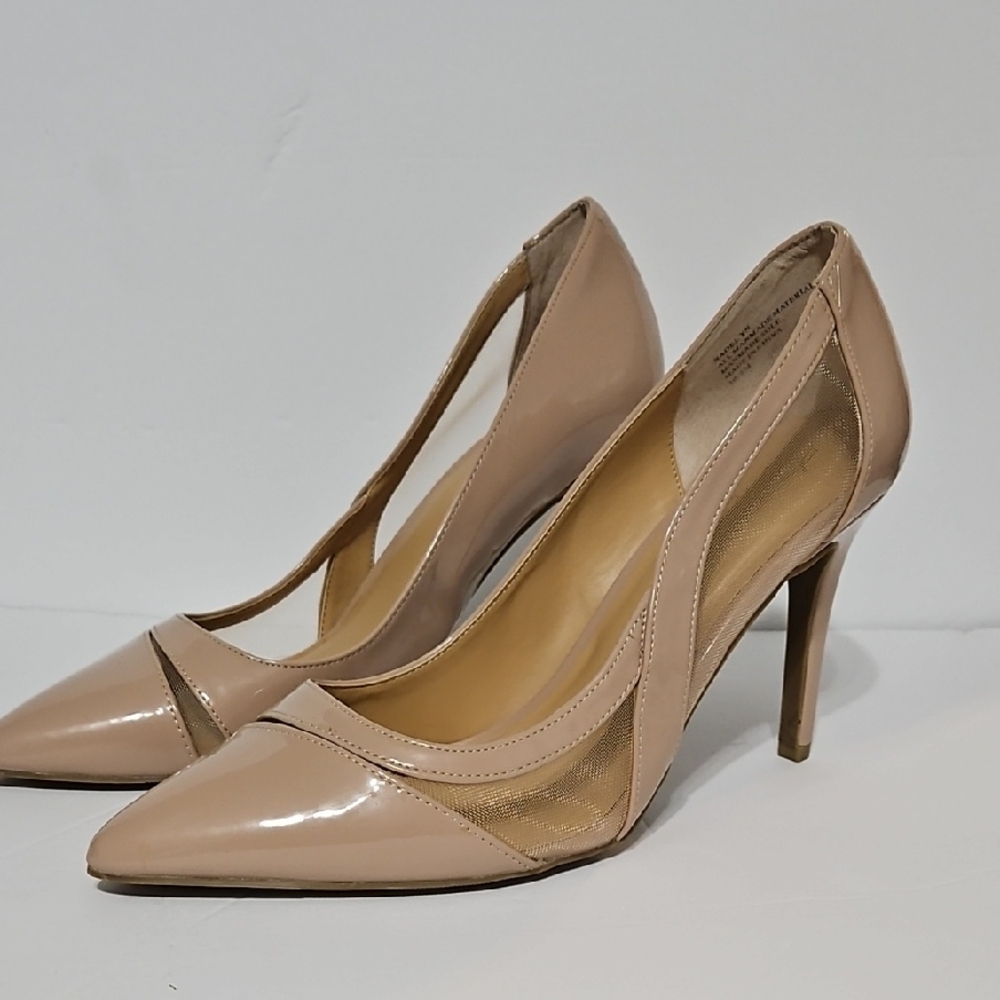 Thalia Sodi Beige Patent Heels